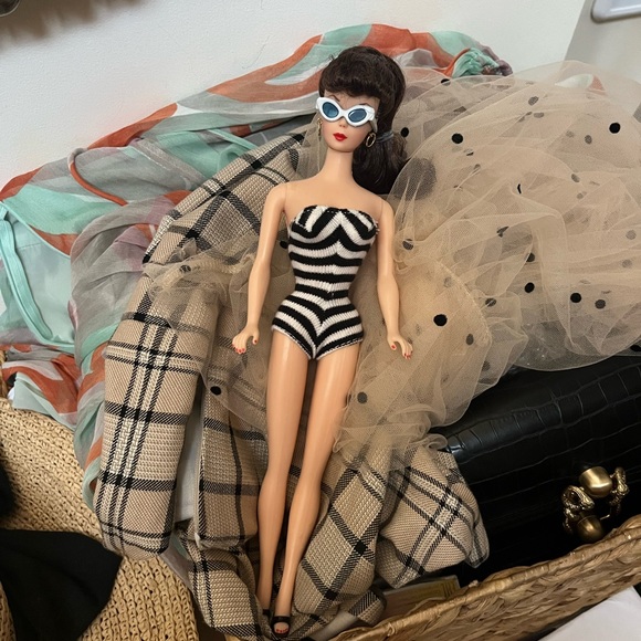 Retro Barbie Costume Stripped Bodysuit - Picture 5 of 5